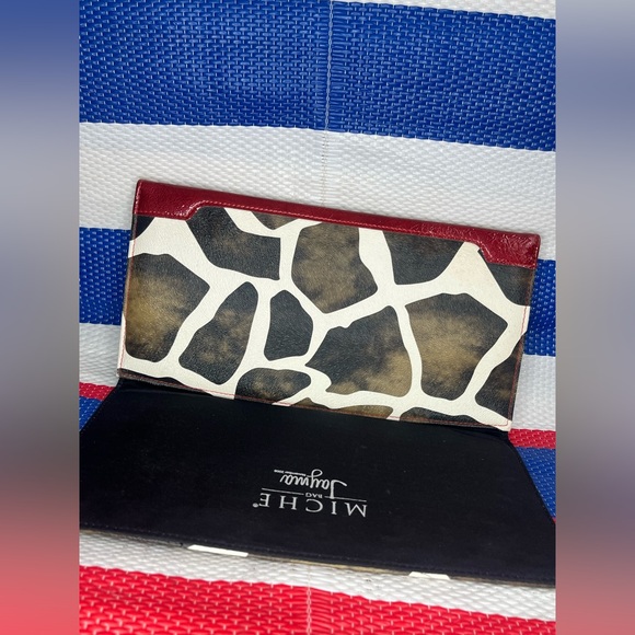 🎉✨ MICHE Jayma Giraffe Interchangeable Leather Red Bottom HandBag Vintage Plate - Picture 12 of 17